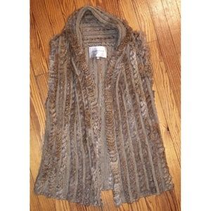 Real rabbit fur vest